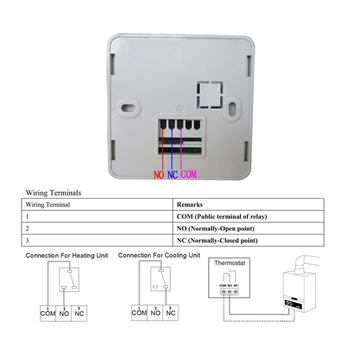 Programabilni Termostat Plinski Kotao S pozadinskim Osvjetljenjem Zaslona Regulatora Temperature LCD Zaslon 1