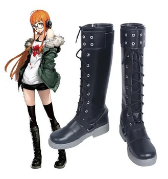 Persona 5 Futaba Sakura/Čizme za Косплея čipka-up; Cipele; Večernje Cipele za Косплея u stilu anime; Ženske Cipele po Mjeri