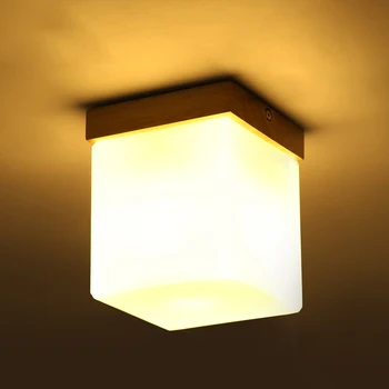 Jednostavna Stropna Svjetiljka U stilu Drveni Trijem Lampa Kvadratnom Balkon Hodnik Svjetla