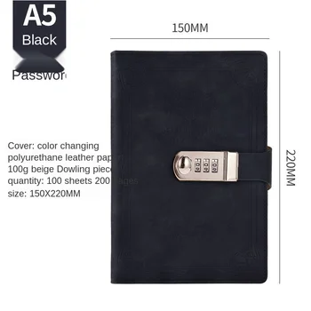 200 stranica A5 klasicni lozinku knjiga s ključem dnevnik ca kreativni ručni гроссбух studentski notepad celina notepad middleware 4