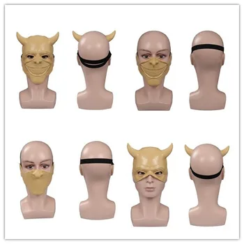 Crni Telefon Hvatač Maska Cosplay Polovica Lica Latex Maska Kaciga Halloween Maskenbal Večernje Odijelo Rekvizite
