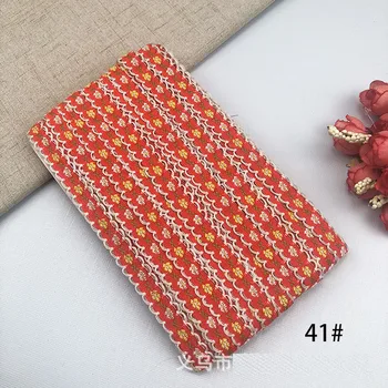 1,2 cm * 20 metara vez cvjetni cvjetne čipke završiti нашивки za odjeću folk Cvjetne aplikacije cvjetne čipke završiti DIY pribor za odjeću 2