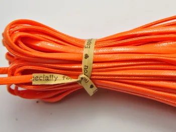10-metarski narančasta male mekana sintetička koža nakit kabel čipke 3х1мм