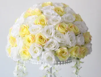 SPR 50 cm Besplatna dostava! 4 kom./lot, vjenčanje cesta, cvijet lavande, zidne boje za svadbeni stol, središnji dio stola-slonovače sa žutim