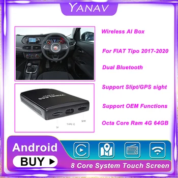 Восьмиядерный Carplay Bežični Ai Box Dual Bluetooth Android Za FIAT Tipo 2017-2020 Auto Radio Media Player Smart Box HDMI