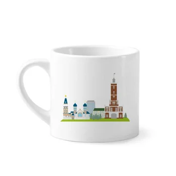 Omsk, Rusija je Nacionalni Simbol Uzorak Kava Bubalo Bijela Keramika Keramičke Šalice S Ručkom Dar na 6 grama