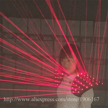 Novi Dizajn Crveni Laserski Osoba Sjajni Sjajni Rameni Laserski Plesni Kostim Za Laser Scenskog Show, Svečana Odjeća 1