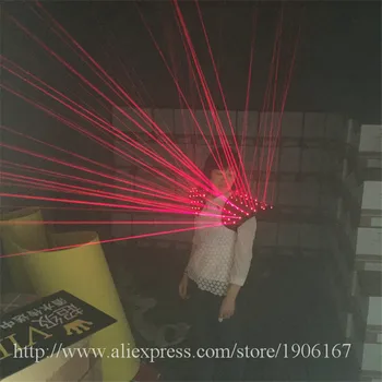 Novi Dizajn Crveni Laserski Osoba Sjajni Sjajni Rameni Laserski Plesni Kostim Za Laser Scenskog Show, Svečana Odjeća 5
