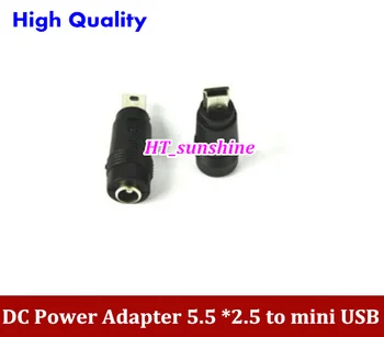 100 kom./lot Adapter za Napajanje dc 5,5*2,5 Ženski na Mini USB Muški Adapter 5,5 MM NA Mini USB 5P Visoke kvalitete