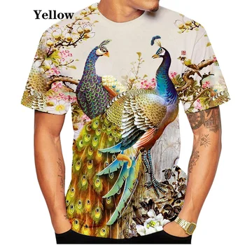 Nova ljetna Modna Ženska/Muška majica s 3D ispis Pavlina, Svakodnevne majice, Majice kratkih rukava 1