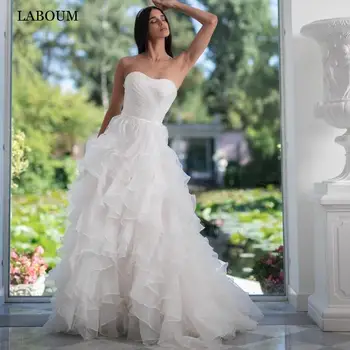 LaBoum Slatka Multi-Level Čipke I Vjenčanica Moderne Vjenčanice Princeze Bez Rukava S Otvorenim Leđima Robe Mariage Femme Za Žene
