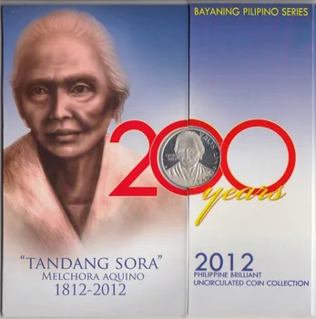 Filipini 2012 set kovanica od 7 predmeta plus srebrna medalja službena knjiga je 100% Autentična originalna collectible kovanice UNC