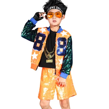 2022 Trendy Baby Jazz Dječje haljine u stilu hip-hop sa šljokice, verzija Kostim u stilu hip-hop za dječake i djevojčice 4