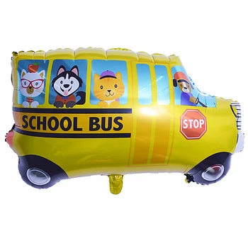 1pc Babyshower Veliki Školski Autobus Baloni Dječji Poklon Balon Od Aluminijske Folije sretna Nova Godina i Rođendan Ukras Djeca