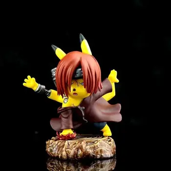 Anime Naruto Q Verzija Pikachu COS Нагато PVC Figure Toys Model Kip 10 cm