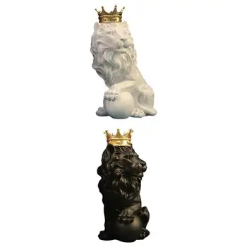2 KOMADA Lavovski Crown Kip Divljih Životinja Ukras Navoj za Dom