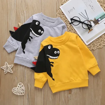 Majica za dječake i Djevojčice od 6 m do 4 godina s Uzorkom Dinosaura, Proljeće-jesen Odjeća, Džemper, Majica sa dugim rukavima, Dječja gornji kaput, Pulover